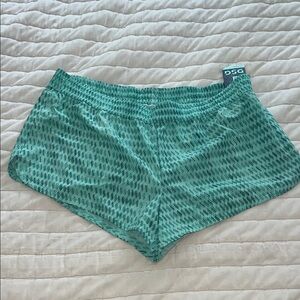DSG Teal Patterned Athletic Shorts